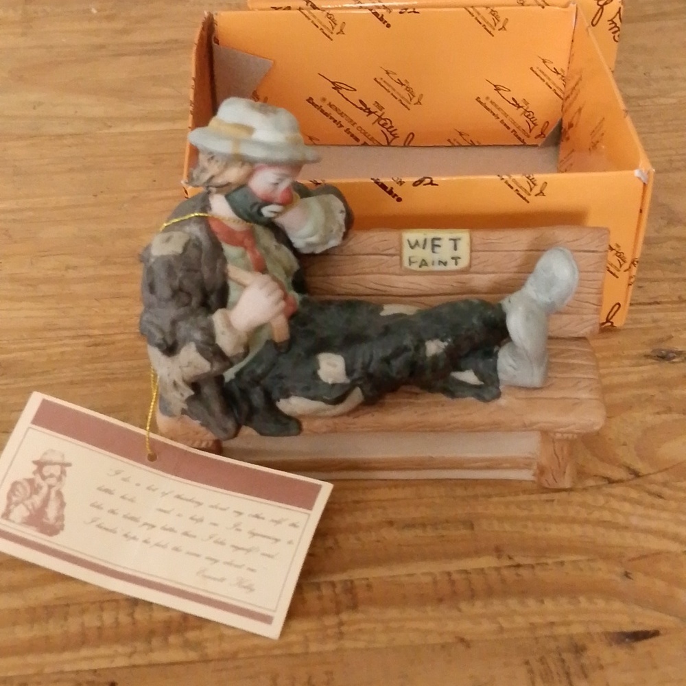 1984Flambro Emmett Kelly "Wet Paint" Fogurine